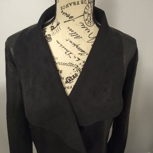 Bagete FauxLeather Open-Front Jacket